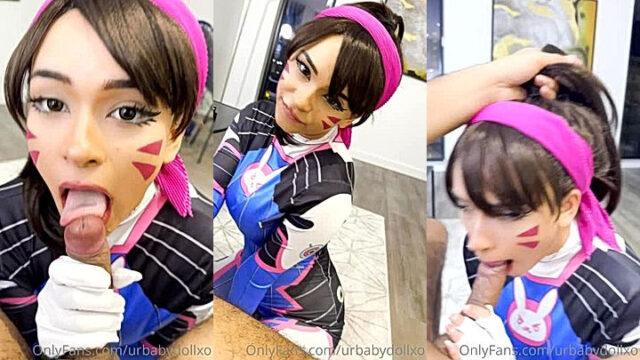 D.Va Cosplay Urbabydollxo BJ FULL VIDEO LEAK